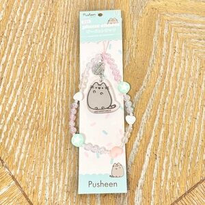 Pusheen Phone Charm Beaded Strap Kawaii Pastel Cute Cat Wristlet Hamee New